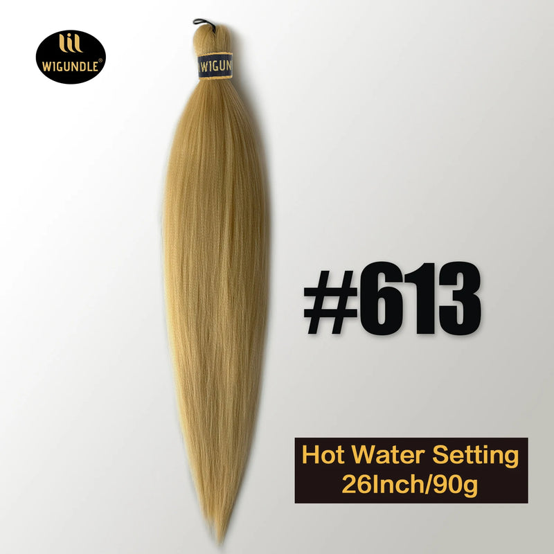 Kanekalon 26inch Hot Water Set Pre Stretched Jumbo Braiding Hair Box Twist Braids Synthetic Hair Extensions For Women Soft Yaki