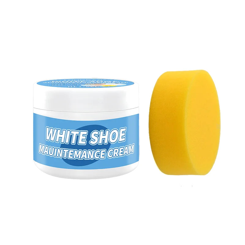 LOORSAN White Shoe Cleaning Cream - No-Rinse Stain Remover Instant Whitening for Canvas & Leather Sneakers