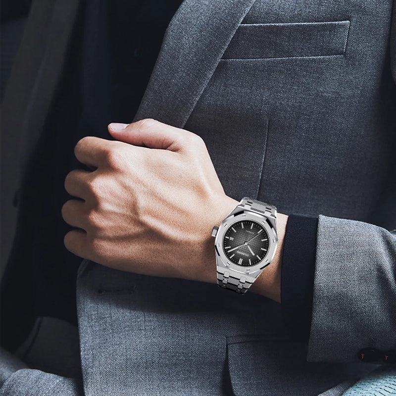 314 Steel Case Luxury Watches For Men Mechanical , Sapphire Glass Watch Mirror, Stainless Steel 50m Waterproof Men Watch Am0533