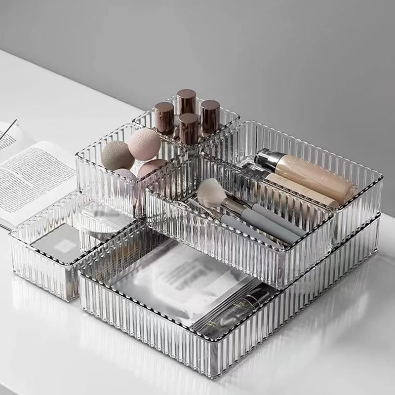 Drawer Transparent Visual Jewelry Accessories Storage Box Plastic Household Items Cosmetics Organizing Box