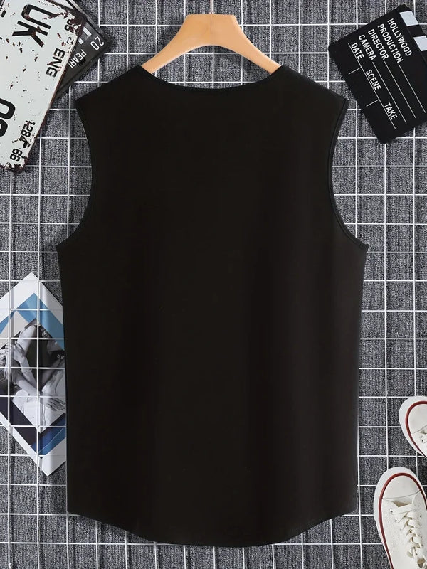 Men's Vest Short-Sleeved T-Shirt - Modern T-Shirt White Milano Italy Print Casual Wear