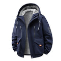 Winter Hooded Parka Coat Men Fleece Lined Windproof Quilted Coats Man Outwear Clothing Thick Warm Padded Jackets Couple Parkas