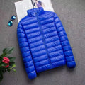 0-10℃ Men's Winter Jacket Ultra Light Duck Down Jackets Portable Hooded Puffer Feather Thin Parkas Windproof Outerwear Coat 5XL