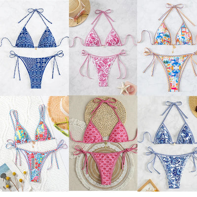 Women's Two Piece Bikini Set, Sexy Triangle Push Up | SAMAG
