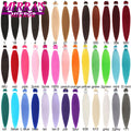 Purple Braiding Hair Extensions Pre Stretched Soft Yaki Synthetic Jumbo Braids DIY Ponytail Braid Pink Grey Orange Red Blue Hair