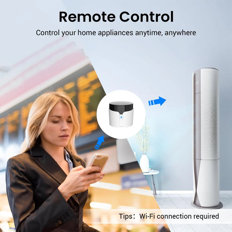 Broadlink RM5 Plus Universal Infrared Remote WiFi Smart Home Remote for TV AC Fans Voice Control Support Alexa Google Assistant