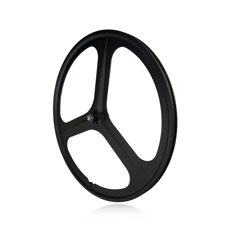 700C 3-Spoke One-Piece Wheelset Magnesium Alloy Road Bike Wheels for Fixed Gear Bicycle Front Rear Rim Bearing Hub Bicycle Parts