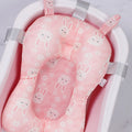 Baby Shower Bath Tub Pad Non-Slip Newborn Bathtub Mat Safety Nursing Foldable Support Comfort Body Cushion Mat Pillow Cartoon