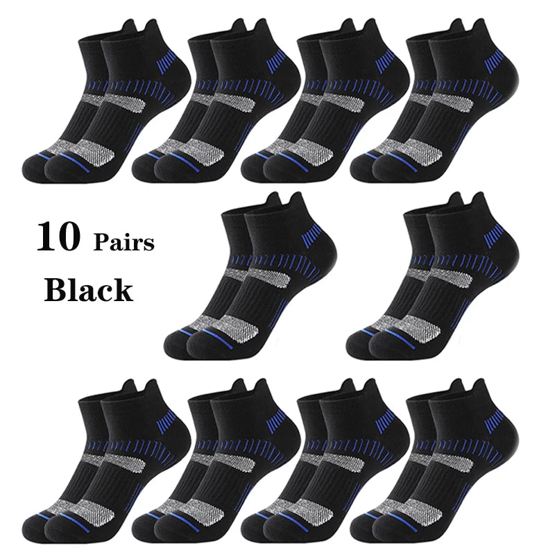 10 Pairs Ankle Athletic Running Socks Men Women Simple | SAMAG
