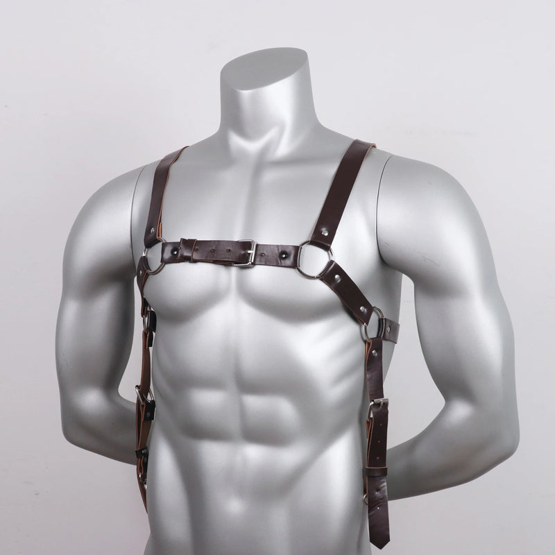 Men's Adjustable Suspenders, Fashionable Casual Back Harness Suspenders