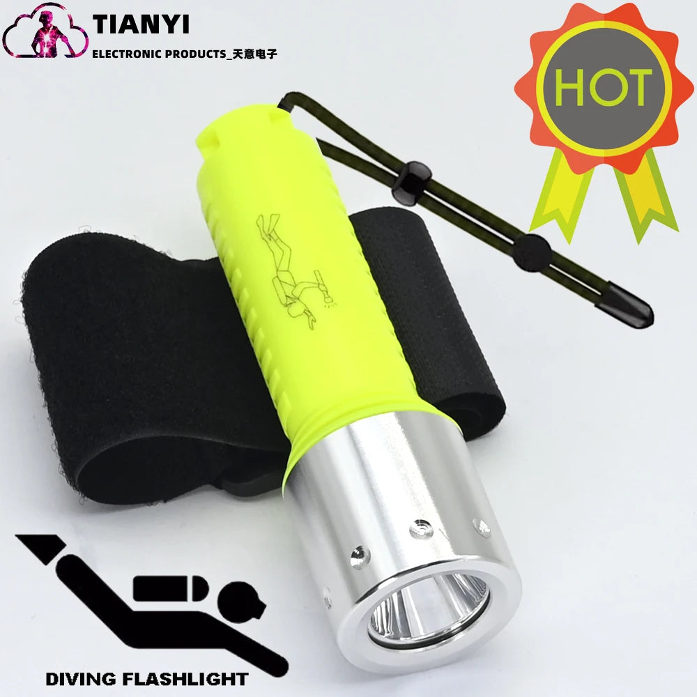 1100 Lumen Diving Flashlight Bright Submarine Light Scuba Safety Lights Waterproof Underwater Torch Outdoor