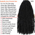 1- 8 Packs Butterfly Faux Locks Crochet Hair Boho Soft Locs Braiding Hair Distressed Pre Looped Synthetic Butterfly Locs Twists