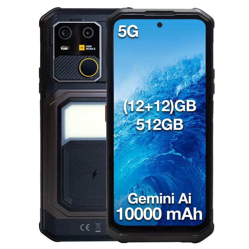 AGM G3 5G Android 15 Rugged Phone 24GB(12+12) 512GB Wireless Charging 10000mAh Battery 6.72" 120Hz Dimensity 7300 Camping light