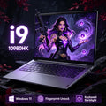 15.6 Inch FHD 1080P Slim Laptop i9-10980HK 32GB RAM 2TB NVMe SSD Windows 11 Pro Fingerprint Unlock RGB Backlit Gaming Notebook