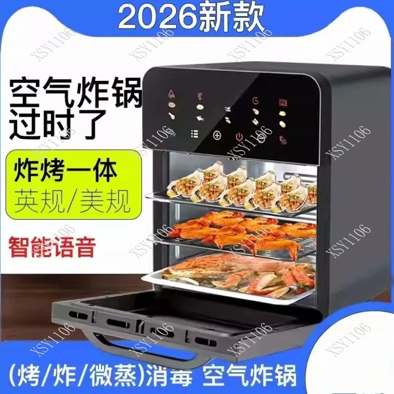 Large Capacity 3 in 1 Air Fryer Oven Steamer Microwave New Electric Fryer All-in-One Machine