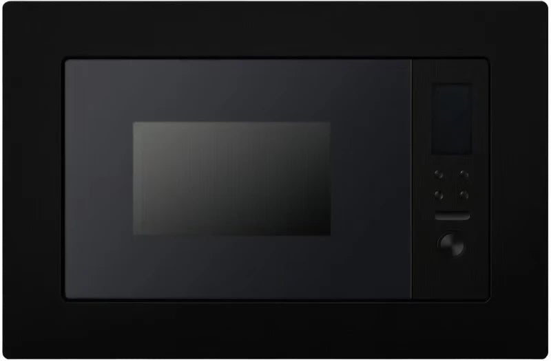25L Black Built-in Microwave Oven With Grill Stainless Steel Cavity