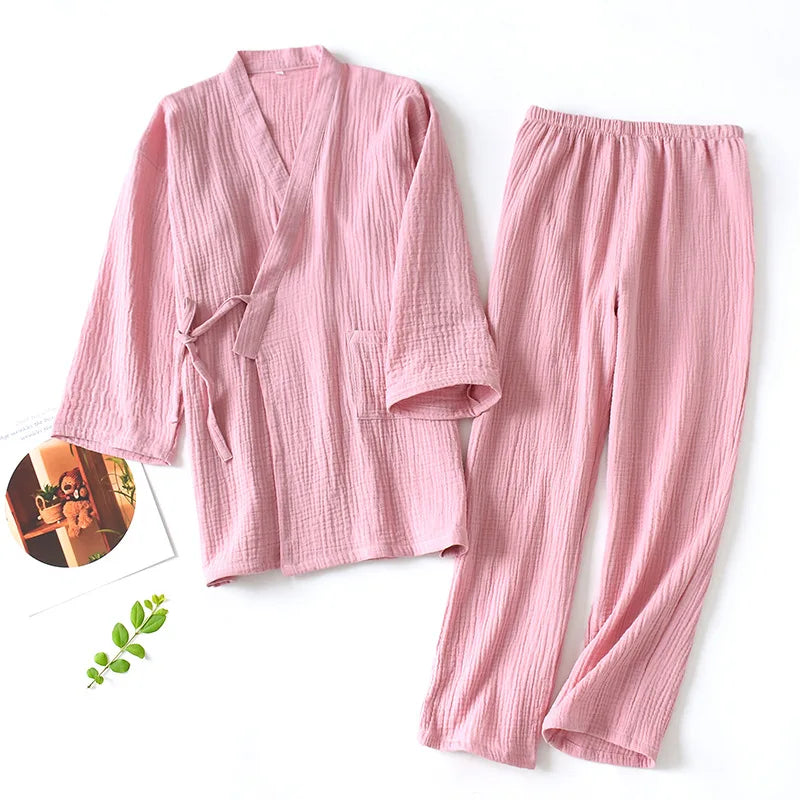 Men and Women 100% Cotton Pajamas Plus Size Loose | SAMAG