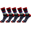5 Pair Men's Striped Combed Cotton Socks Original Design | SAMAG