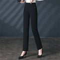 Women's Black Stretch Suit Pants, Fashion Purple Slim - View 12 | SAMAG