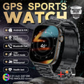 New GPS Military Smart Watch Bulit-in GPS Compass Altimeter Barometric 10ATM IP69K Waterproof AMOLED BT Call Smartwatch