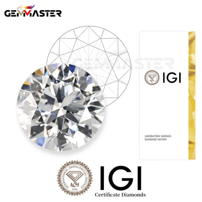 100% Genuine Lab Grown Diaond With IGI certificate 0.5CT 1CT 1.5CT 2CT 2.5CT 3CT 5CT Synthetic Diamond CVD | SAMAG