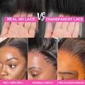 13x6 13x4 Lace Front Wigs Human Hair 36 Inch 7x6 HD Transparent Lace Frontal Wigs 220% Density Brazilian Virgin Straight Human Hair Wigs For Women Pre Plucked With Baby Hair Natural Color
