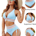 Women's Shoulder High Waist Split Bikini Swimwear | SAMAG
