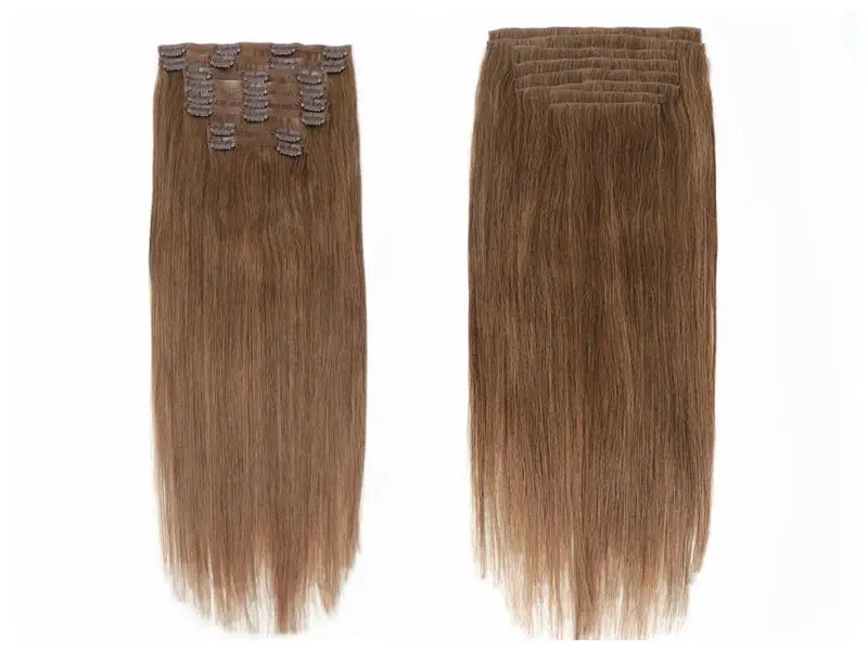 Clip in Hair Extensions 100% Real Human Hair, 12-24Inch 100-120g Clip in Extensions for Women, Invisible Straight Hair