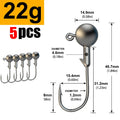 5pcs 1g 2g 3g 4g 5g 10g 20g 22g 25g 28g crank Jig head hook fishing hook head Jig lure hard bait soft worm jig hook for fishing