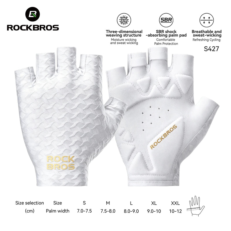 ROCKBROS Bicycle Half Finger Gloves Summer Breathable | SAMAG