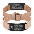 Personalized Medical Alert Bracelet for Men Customized Elastic Strap Stainless Steel ID Engraved Medic - Visuel 18 | SAMAG