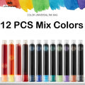 50/12 PCS JINHAO 12 Colors 2.6mm/3.4mm Fountain Pen Ink Cartridges For Majohn Hongdian Stationery School Office Supplies