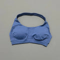 Sports Bra Women Seamless Yoga Halter Bra Top High Support Open Back Bra Fitness Push-up Activewear Workout Gym Underwear