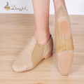 Genuine Leather Jazz Dance Shoes Tan Black Antiskid Sole ballet Shoes High Quality Adults Dance Sneakers For Girls Women