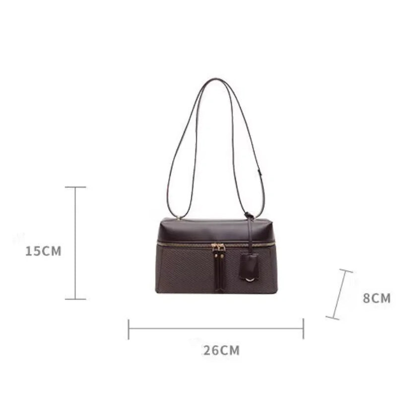2026 New Year Textured Boston Crossbody Bag for Women,Fashion Versatile Adjustable Strap Purse with Multiple Shoulder Handbags