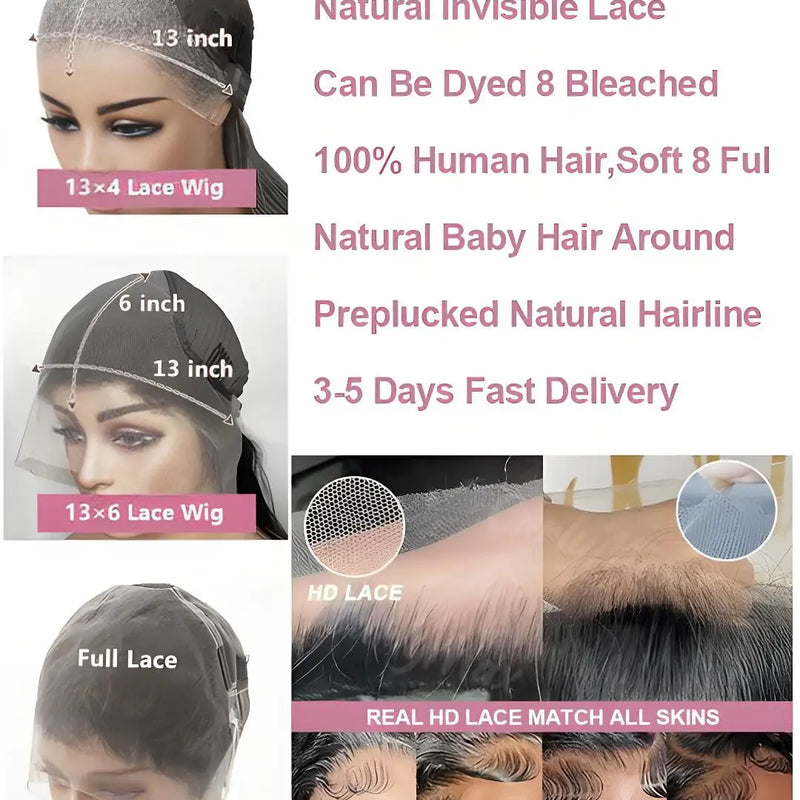 Water Wave 13x4 13x6 Lace Front Wigs Human Hair 250 Density Transparent Curly Wave Lace Front Wig 40 44 Inch Deep Wave For Women