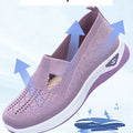 Women's shoes Solid Color Breathable Sneakers, casual sneaker women's summer sneakers, Low-top Knitted Casual Shoes Mom Shoes