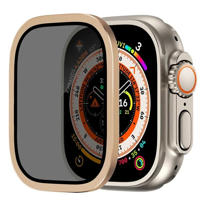 HD/privacy Anti-Scratch Screen Protectorfor Apple Watch Ultra 2 49mm Aluminium Alloy Case+Tempered Glass iWatch Ultra 49mm Film