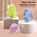 .Silicone Shampoo Brush For Baby Infant Bathing Soft Silicone Kids Children Shower Brush Head Hair Washing Massage Bath Brushes.