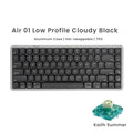 Akko Air 01 Mechanical Keyboard 75% 84-Key Mac Layout Custom Low Profile Hot-swappable RGB Tri-mode Keyboard Gasket Aluminum