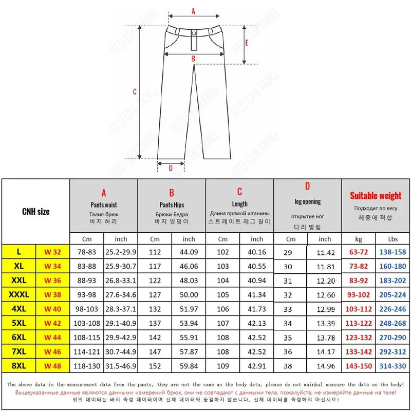 Extra Big Size Jeans Men High Elastic Waist Baggy Denim | SAMAG