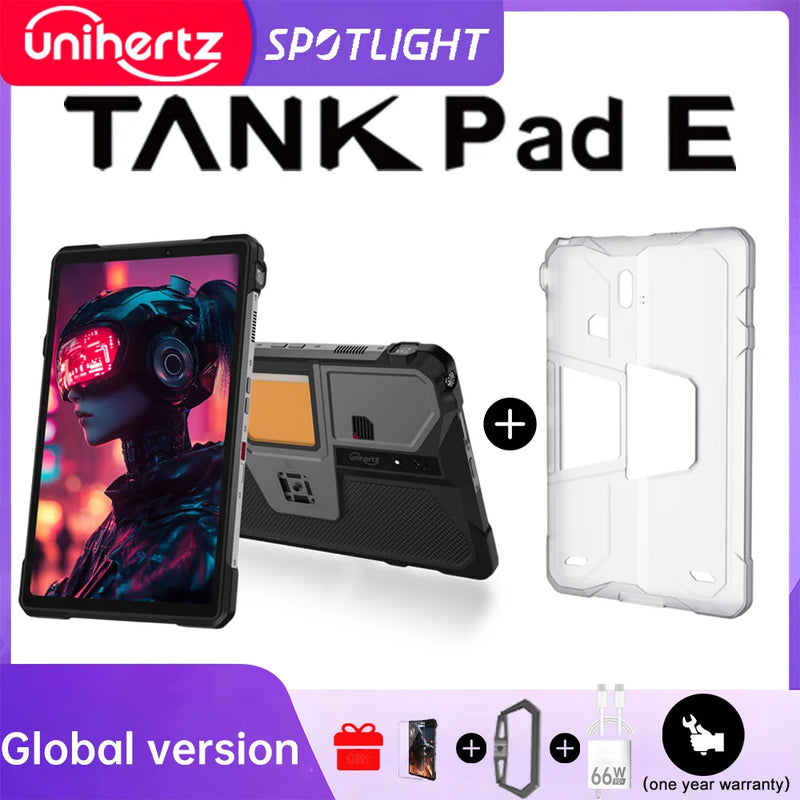 Unihertz 8849 TANK PAD E Rugged Tablet with Projector 21000mAh 120Hz IP68/IP69K 24GB 512GB 66W 10.95 inch Tablet Android 14 4G