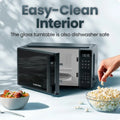 0.7 Cu. Ft. 700W Countertop Microwave with 10 Power Levels, 6 Presets, Eco Mode & Child Lock - Black