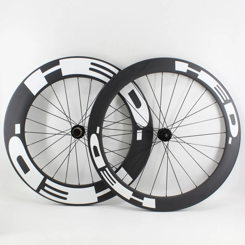 New 60+88mm 700C Road Bike Matt UD Full Carbon Fibre Bicycle Wheelset Tubular Clincher Tubeless Rims Disc Brake Hubs new