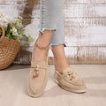 New Lefu Shoes Women's Soft Leather Retro Lazy Man Step on Thick Sole Flat Bottom Comfortable Single Shoe Shoes for Women