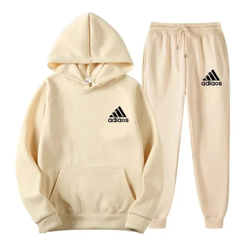Popular autumn and winter hooded sweatshirt+jogging pants set suitable for both men and women in sports and - View 5 | SAMAG