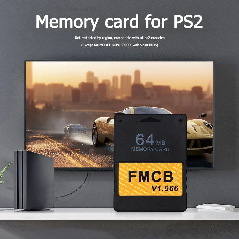 2025 Free McBoot v1.966 Memory Card Compatible With All PS2 Consoles for Sony PS2 FMCB Game Saver 8MB/16MB/64MB Memory Card