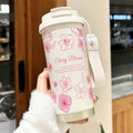 500ML Thermo Cafe Coffee Mug Car Thermos Mug LeakProof Travel Thermo Cup for Tea Coffee Stainless Steel Water Bottles for girls