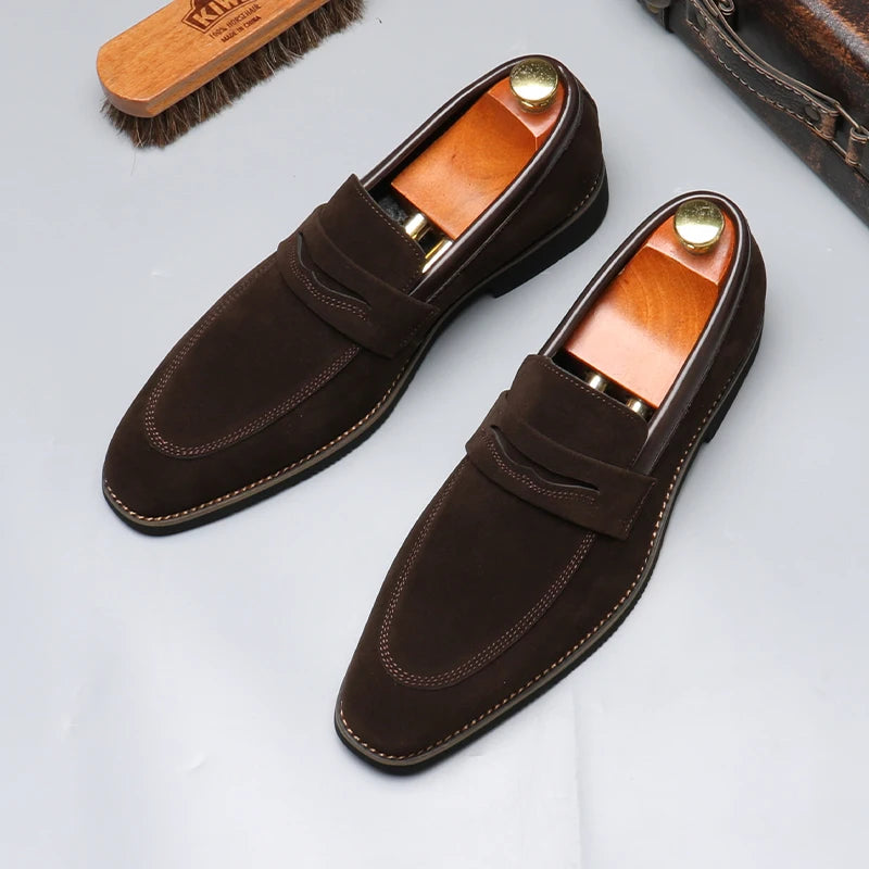 Men's Casual Business Shoes Mens Classic British Style Penny Loafers Moccasins Fashion Party Wedding Flats for Men