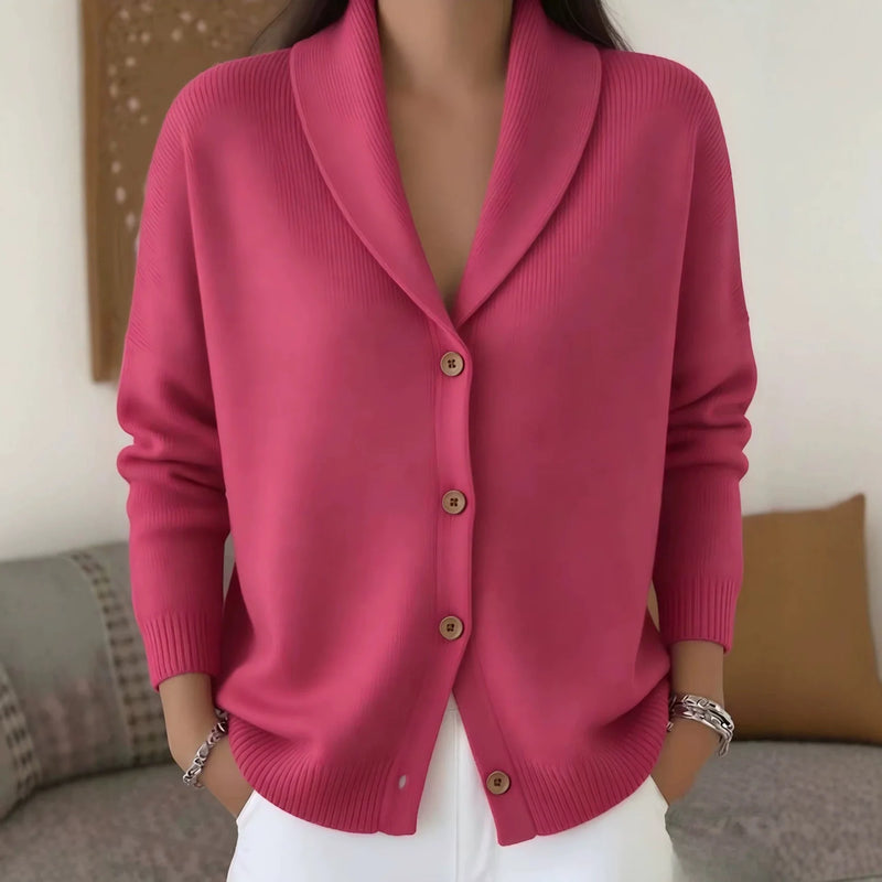 Solid Color Button Knit Hooded Sweater Cardigan Jacket For Autumn Winter New Casual Fashionable Women's Clothing Pulls Femmes
